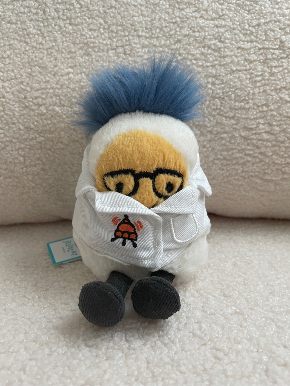 NWT Jellycat Amuseables Boiled Egg Scientist Outfit